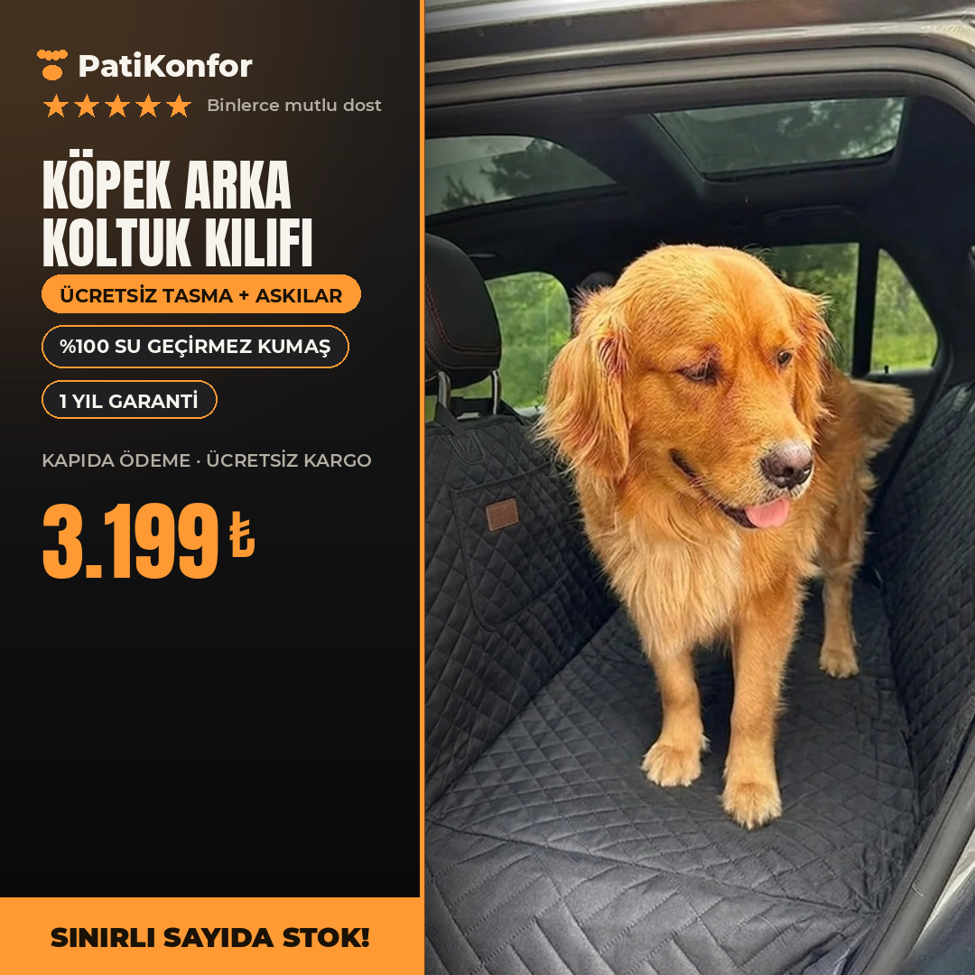 Köpek Araba Arka Koltuk Kılıfı